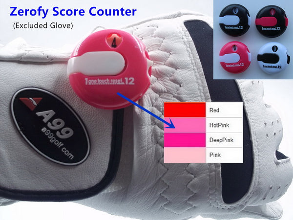 A99 Golf Zerofy Score Counter One Touch Reset Score Counter - Small Enough to Attach to Glove - Great for Clip on Golf Bag, Belt, Push Cart