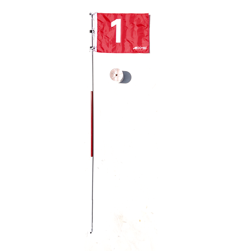 A99 Golf Portable Flag w. Cup Practice Golf Hole Pole Cup Flag Stick Putting Green Flagstick Backyard Putting Chipping Pitching Aids Practice