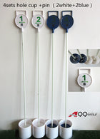 A99 Golf Putting Flagstick w. Cup Sets(4) plus Plastic Signs w. No. Putting Green Mate Golf Pin