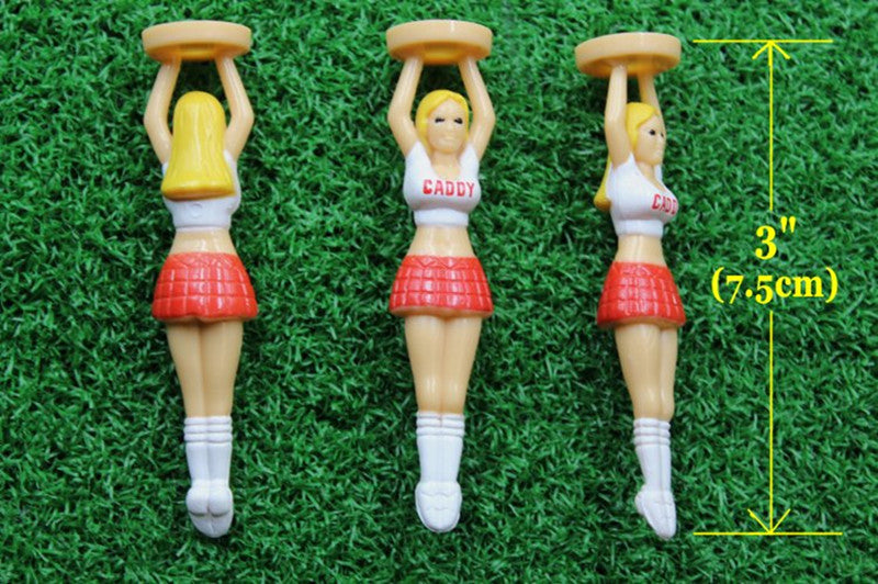 A99 Golf Pack of 10 Novelty Caddy Girl Golf Tees Gift Tee Cheerleader Tee Birthday Gift