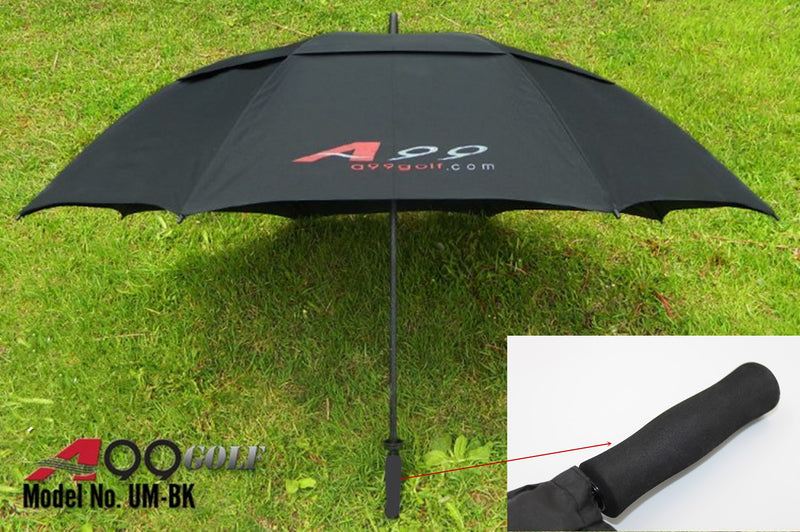 A99 Golf Double Canopy Golf Umbrella Fiber Glass Frame Black 58" Automatic Open Golf Umbrella Waterproof Antiskid & Durable, Windproof Rainproof & Sun-Resistant