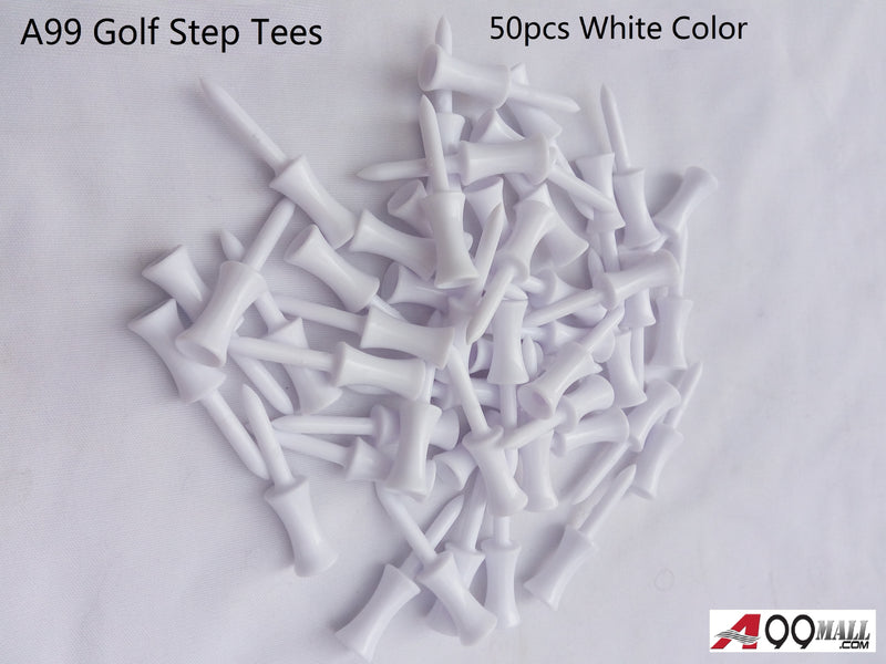 A99 Golf Step Tee Castle Tees Step Down Plastic Tees 50 pcs 2 1/8" White