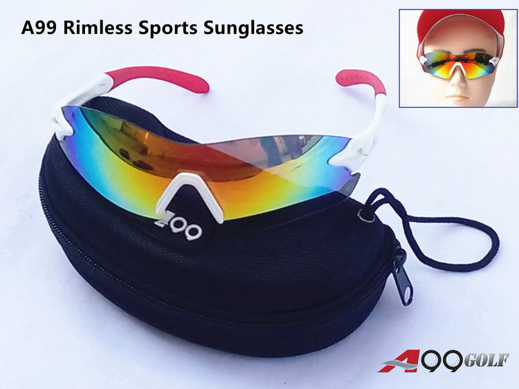 A99 Golf Multicolor Sun Glasses Rimless Sports Sunglasses for Men Wome –  A99 Mall