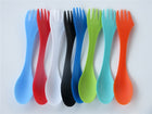 24pcs/pack 3 in 1 Spoon Fork Knife Cutlery Set Durable and Heat Resistant Flatware Set (Mixed color)