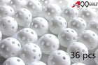 A99 Golf Pack of 36/50/100 Practice Training Balls Air Flow Golf Balls for Driving Range, Swing Practice, Indoor Simulators, Outdoor & Home Use White/Yellow Floater Water Fun
