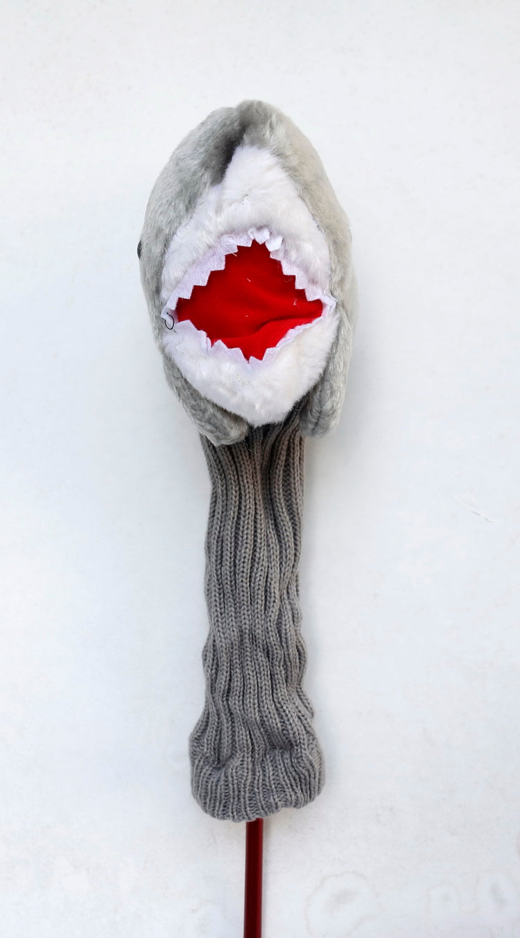 A99 Golf Cute Animal Grey Shark Head Cover Headcover Great Gift - Fits Driver