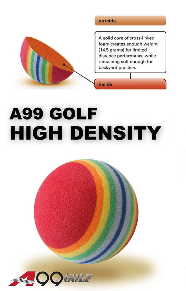 A99 Golf Rainbow Foam Ball Practice Training Balls for Driving Range, Swing Practice, Indoor Simulators, Outdoor & Home Use Floating Water Fun 50 Pcs