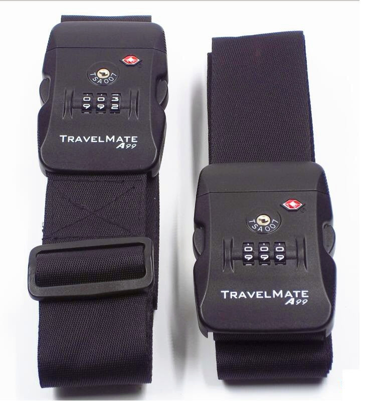 A99 TSA Adjustable Luggage Straps Travel Mate Strap Suitcase Packing Belt Travel Accessories Digital Dial Combination Safe Suitcase Lock Strap 1pc/2pcs