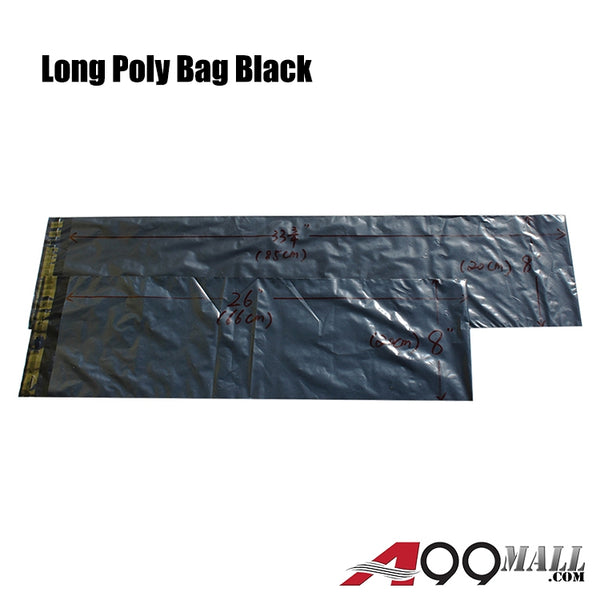 100pcs Black Long Poly Mailer Express Envelopes Bag 8" x 33 3/4" (20 x 85cm)
