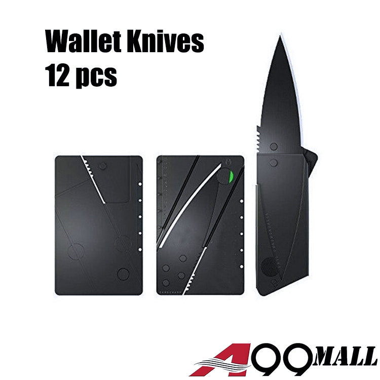 A99 Wallet knife Credit Card Knives Lot, Outdoor Safety folding, wallet thin, pocket survival micro knife 12 pcs