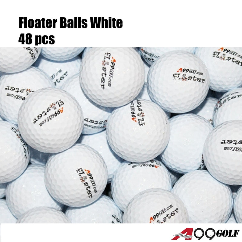 48pcs A99 Golf Floater Balls Floating Float Water Range Pool Pond Balls Water Fun White w Mesh Carry Bag
