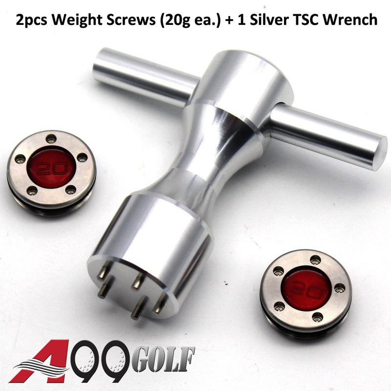 A99 Golf 2pcs Weight Screws + 1pc Silver Wrench for Titleist Scotty Cameron Putters - 20g