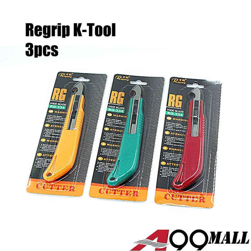 A99 Regrip K-Tool Stainless steel Cutting Knife Golf Club Grip Utinily Knife Grip Change Remover Tool 3pcs