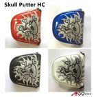 Skull Putter HC Golf Mallet  Head Cover Shinny Leather Magnet Cosure