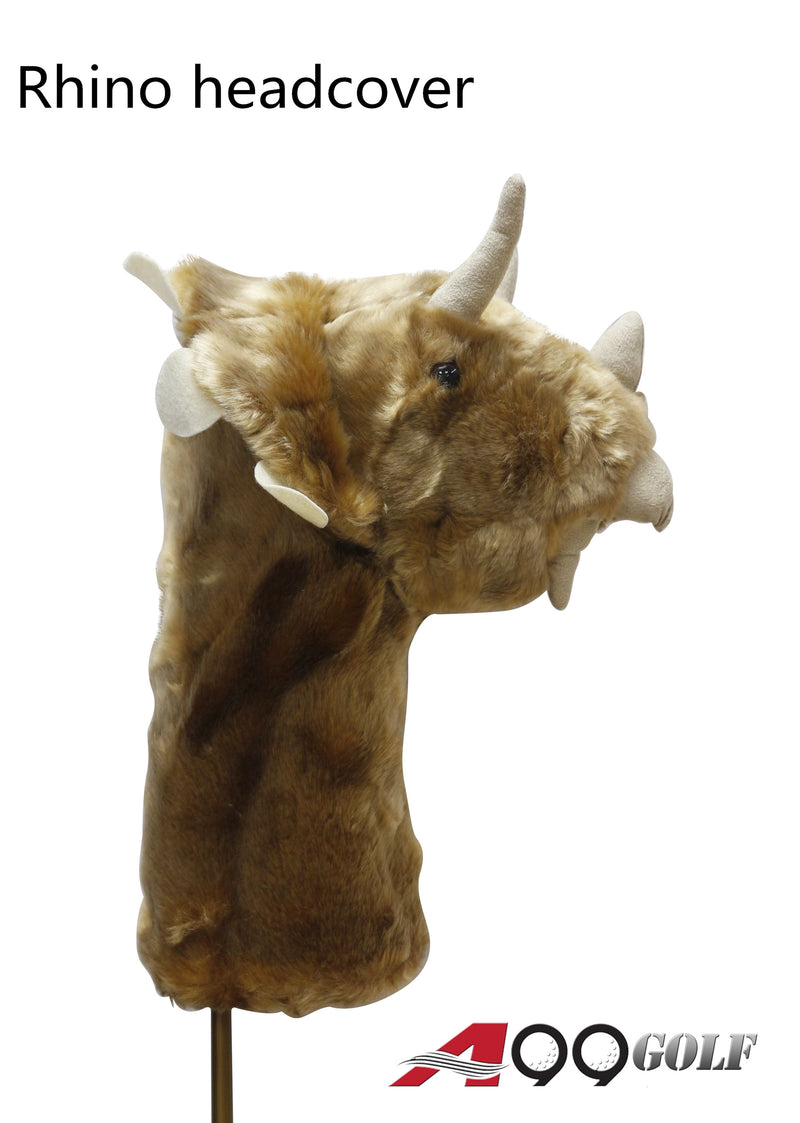 A99 Golf Cute Animal Triceratops Dinosaur Head Cover Wood Headcover Great Gift - Fits Driver