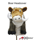 A99 Golf Cute Animal Boar Head Cover Wood Headcover Great Gift - Fits Driver