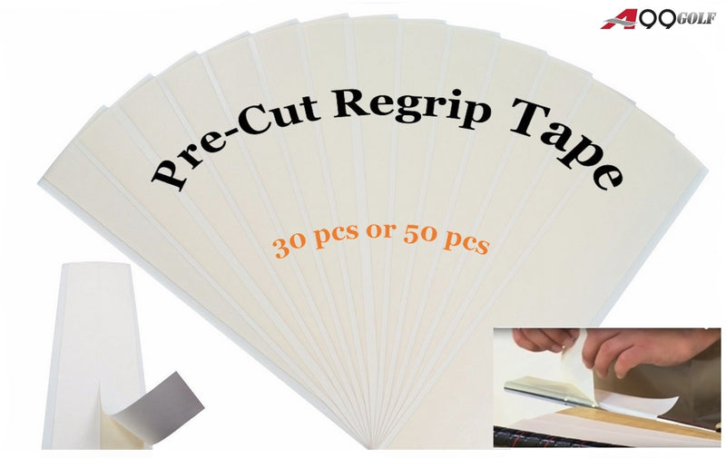 A99 Golf Pre-Cut Regrip Tape Regripping Golf Clubs Gripping Adhesive Easy Application & Excellent Repositionability 30pcs/50pcs