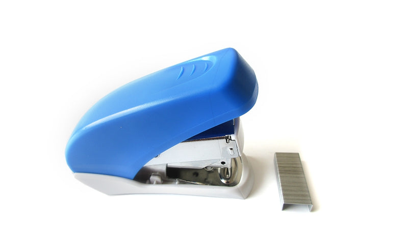 A99 Light Touch Stapler w Staples Set In Small Stapler Size, Fits into The Palm of Your Hand Random Color