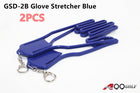 2pcs A99 Durable Outdoor Sport Golf Gloves Glove Stretcher Shaper Extend Gloves Support Frame Golf Gloves Holder Rack Dryer Shaper Tool Accessories Blue w Chain