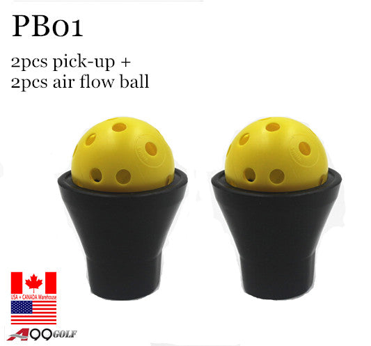 PB01 A99 Golf Ball Pick up Tool Balls Piker Accessories 2pcs with 2 Random Color Air Flow Balls