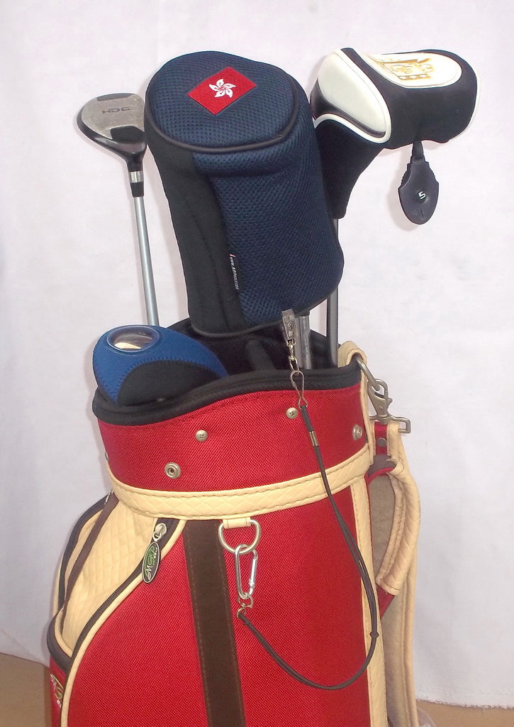 2 Sets of Stop Losing Golf Headcovers - A99 1 leash for Golf Head Cover With Bag Strap Sale as IS