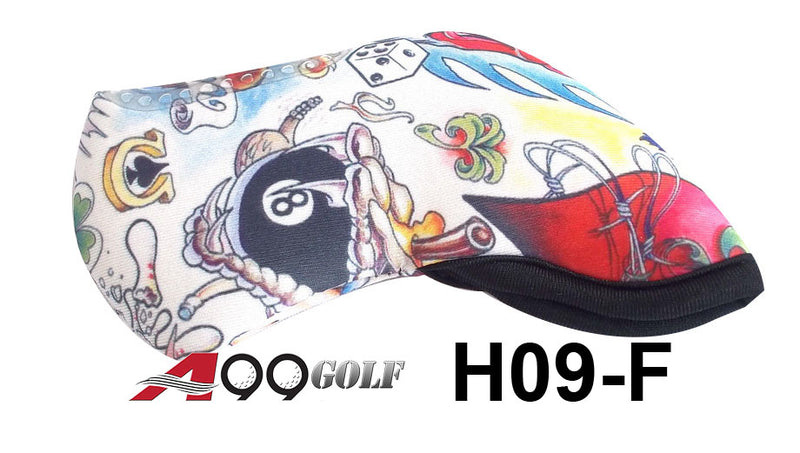 H09-F Golf Head Cover With Animate Vroom style Print 9pc