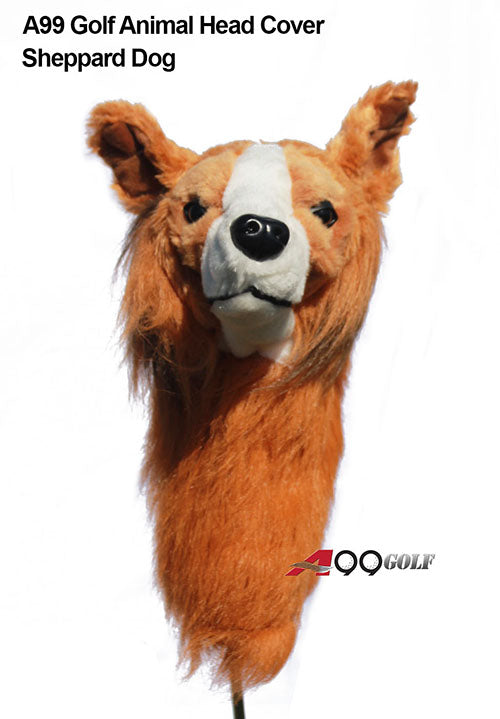 A99 Golf Cute Animal Sheppard Dog Head Cover Wood Headcover Great Gift - Fits Driver