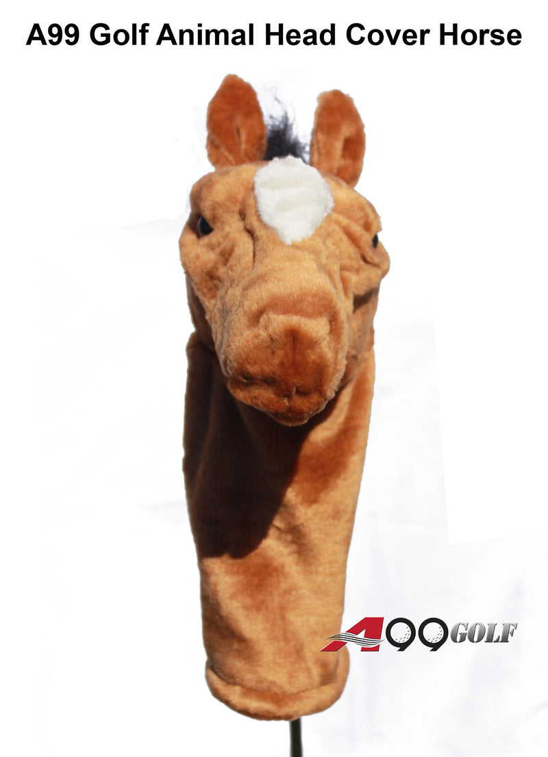A99 Golf Cute Animal Horse Head Cover Wood Headcover Great Gift - Fits Fairway Wood