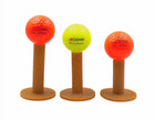 A99 Golf BRT-03 II Rubber Tee Brown 3pcs Indoor Outdoor Simulator Home Use Practice Training Aid