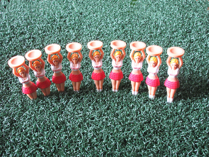 A99 Golf Pack of 10 Novelty Caddy Girl Golf Tees Gift Tee Cheerleader Tee Birthday Gift
