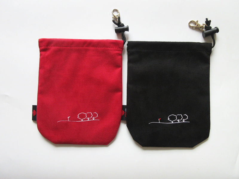 A99Golf Club Sports Valuables Pouch III Accessories Drawstring Pouch Tote Bag 2pcs Red + Black