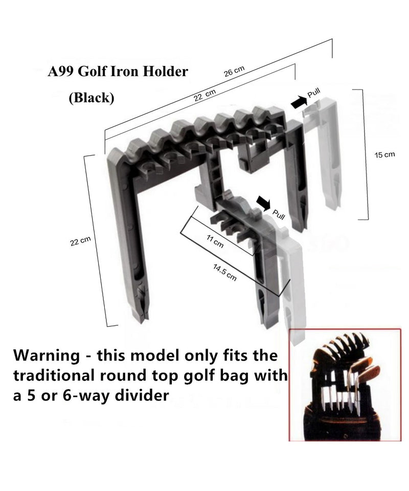 A99 Golf 9 Iron Club Holder Organize Your Irons Universal Above Bag Durable Black/Pink