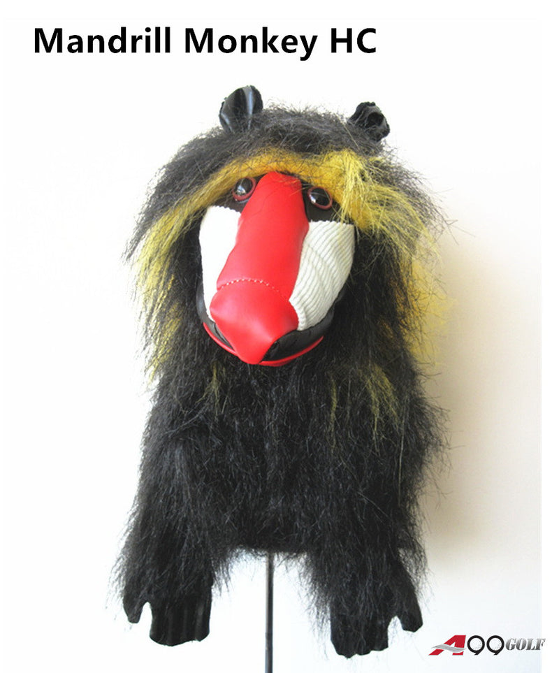 A99 Golf Cute Animal Mandrill Monkey Head Cover Wood Headcover Great Gift - Fits Driver