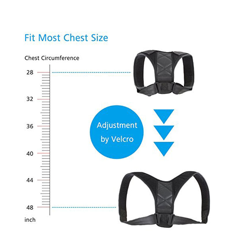 Back Posture Corrector Clavicle Support Brace for Women & Men by Potou - Helps to Improve Posture, Prevent Slouching and Upper Back Pain Relief
