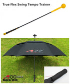 A99 True Flex Swing Tempo Trainer + 1pc Double Canopy Golf Umbrella