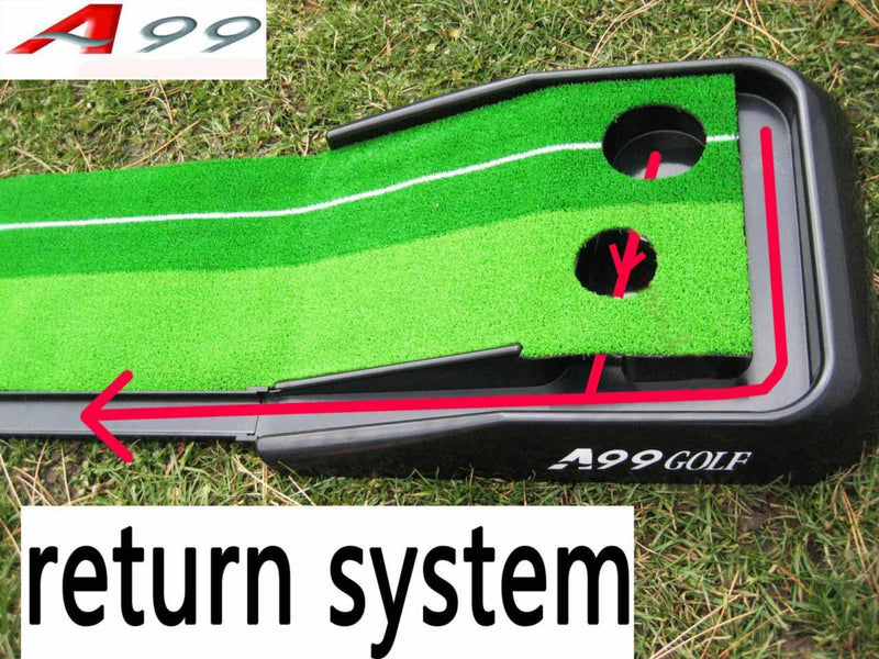 Local Pick up Only - A99 Golf Putting Mat with Ball Return System Portable Golf Putting Mat for backyard Mini Golf Practice Training Aid Alignment Training Equipment for Home Office Outdoor Use 7'X12"