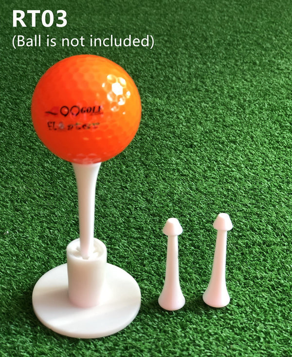 A99 Golf RT03 Rubber Golf Tee Holder Set for Driving Range Golf Practice Mat + Tees 2 1/2" & 1 3/4" long