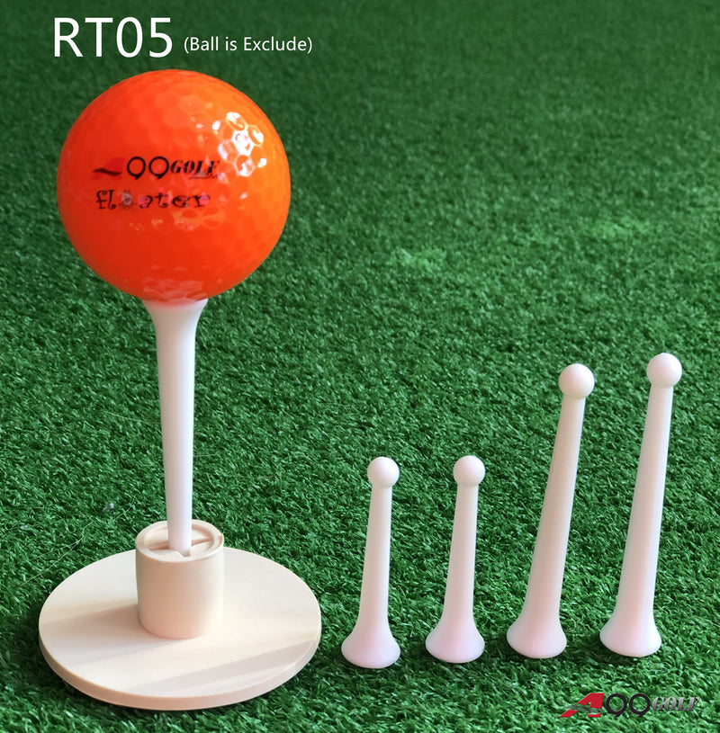 A99 Golf RT05 Golf Rubber Tee Holder Set for Driving Range Golf Practice Mat + 5pcs Tees 2 1/2" & 1 3/4" Long