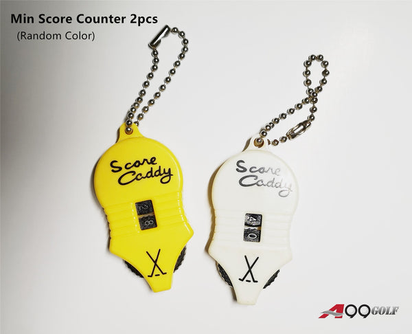 A99 Golf Mini Two-Dial Mouse Score Counter with Key Chain Random Color 2pcs/set