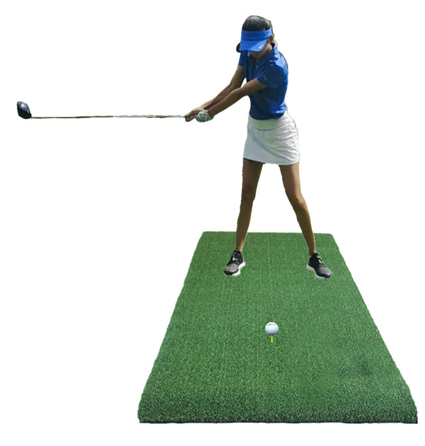 A99Golf Premium Turf Golf Mat: 5x3.3ft Thickened Golf Practice Hitting Mat, Indoor & Outdoor Golf Training Swing & Chipping Mat for Backyard True Feel Turf Synthetic Grass Mat Super Thick - No Foam Pad Indoor Outdoor Home Use - Can Insert Real Tees