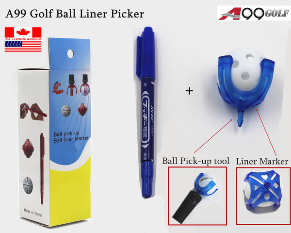 A99 Golf Ball Liner Iv Ball Line Liner Picker Marker Alignment Tool Plastic Template Drawing w Pen Air Flow Ball
