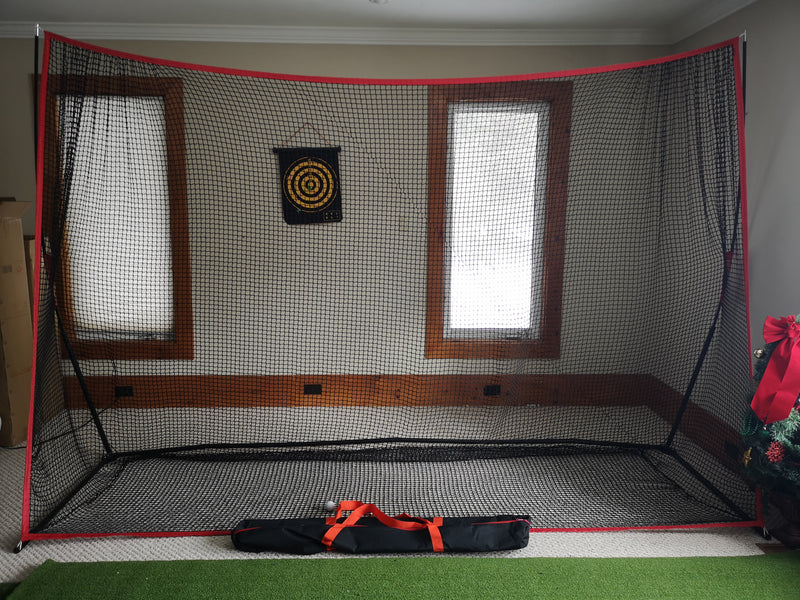 A99 Golf Auto-back Hitting Net Portable Big Practice Net Training Aid Driving Indoor Outdoor w. Carry Bag