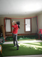 A99 Golf Auto-back Hitting Net Portable Big Practice Net Training Aid Driving Indoor Outdoor w. Carry Bag