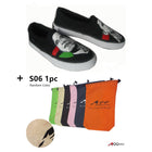 Women's Canvas Shoes Casual Run Black Sneakers 1pair + 1pc Free S06 Pouch