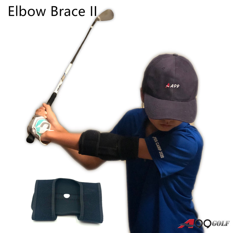 A99Golf Elbow Brace II Guide Swing Training Aid Elbow Chicken Wing Corrector Aids Golf Swing Trainer Straight Arm Golf Training Aid with Click Sound Notifications Posture Correction Brace of Golf Swing for All Lever Golfer