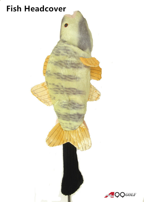 A99 Golf Cute Animal Fish Head Cover Wood Headcover Great Gift - Fits Fairway Wood