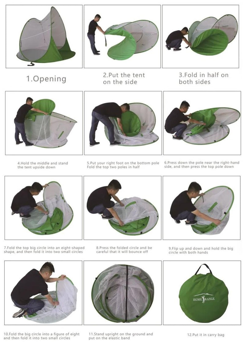 how to fold a tent into a circle Local Pick up Only