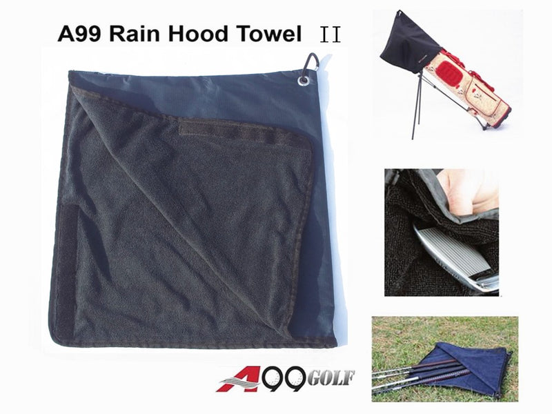 golf bag rain towel Hood rain or shine VESSEL Golf Rain Hood Towel