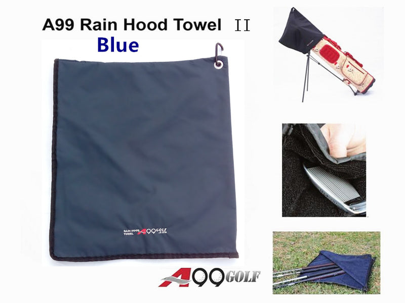 A99 Golf Rain Hood Towel Waterproof Golf Bag Cover with Free Carabiner Clip w/Microfiber Towel 17 3/4" x 19 1/4"