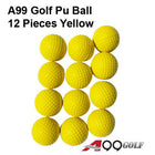 A99 Golf Elastic Practice Pu Balls Yellow Practice Training Balls for Driving Range, Swing Practice, Indoor Simulators, Outdoor & Home Use Floater Water Fun 12pcs/36pcs/50pcs/100pcs